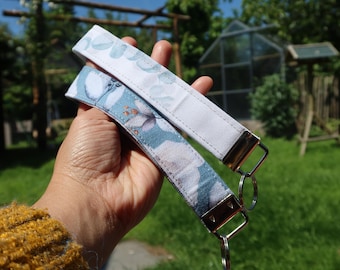 Floral Canvas Wristlet Keychain | Handmade Key Fob Holder Strap