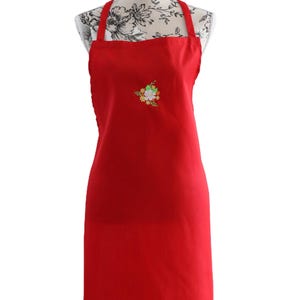 Embroidered kitchen apron