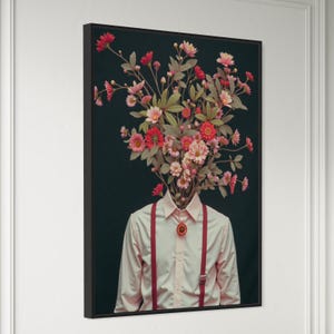 Flower picture | printable wall art | DIGITAL DOWNLOAD | Flower Head | African portrait | Black art print | flowers | hair flowers | flower