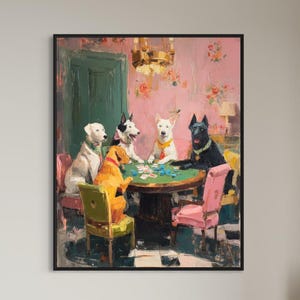 The House Round - Fine Art Print, Giclée, Giclee Print, Original Art, Whimsical Art, The Pretty Brush Art, whimsical, Dog Art, Animal Art