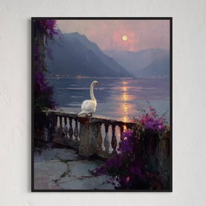 Feather at the Lake - Fine Art Print, Giclée, Giclée Print, Original Art, Whimsical Art, The Pretty Brush Art, Bird Art, Dog Art, Animal Art