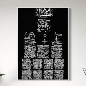 Basquiat Tuxedo, Basquiat Print, Basquiat Wall Art, Basquiat Poster, Basquiat Canvas, Basquiat Street Art, jean michel basquiat wall art