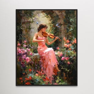 Feathers Song - Fine Art Print, Giclée, Giclée Print, Original Art, Whimsical Art, The Pretty Brush Art, Dance Art, Library Decor, Music Art
