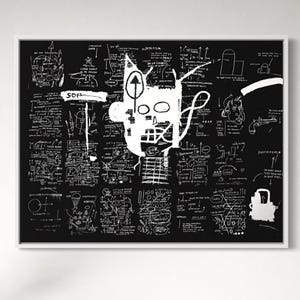 バスキアのタキシード、バスキアの悪魔、バスキアの壁画、バスキアのポスター、バスキアのキャンバス、バスキアのストリートアート、ジャン・ミシェル・バスキアの壁画