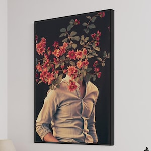 Flower picture | printable wall art | DIGITAL DOWNLOAD | Flower Head | African portrait | Black art print | flowers | hair flowers | flower