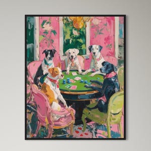 The House Round - Fine Art Print, Giclée, Giclee Print, Original Art, Whimsical Art, The Pretty Brush Art, whimsical, Dog Art, Animal Art
