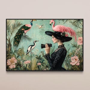 Birds Song - Fine Art Print, Giclée, Giclée Print, Original Art, Whimsical Art, The Pretty Brush Art, Bird Art, Dog Art, Animal Art
