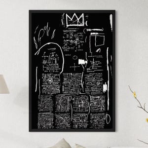 Basquiat Tuxedo, Basquiat Print, Basquiat Wall Art, Basquiat Poster, Basquiat Canvas, Basquiat Street Art, jean michel basquiat wall art