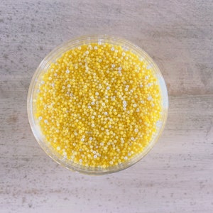 Lemon Nonpareil sprinkles,