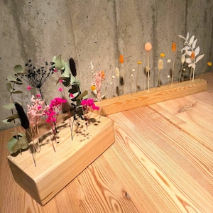 Flowerbar/Flowerboard/Table decoration/handmade/Dried flowers/Flowergram/Wooden arrangement/durable/Home decoration/Spring decoration