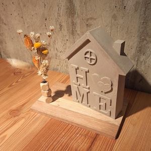 Home House/Wooden blocks/Table decoration/handmade/Home/Dried flowers/Flower/durable/Home decoration