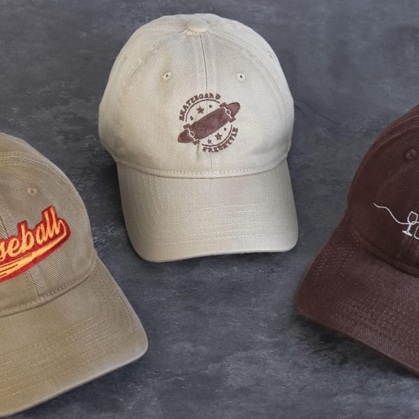 Embroidered Hat Personalized Dad Cap Embroidery Logo baseball hat Bachelorette hats Custom caps Sorority hat Unisex Baseball Cap Custom hat