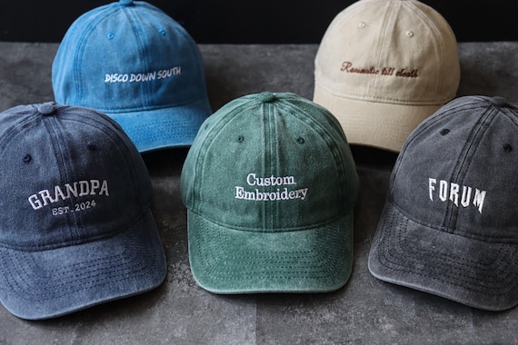 New Custom Designed Blue Distressed Baseball Cap with F@ck Me Embroidered Patch. Distressed Baseball Cap KB4005 / Custom Hats/Embroidery Hats  main image 3