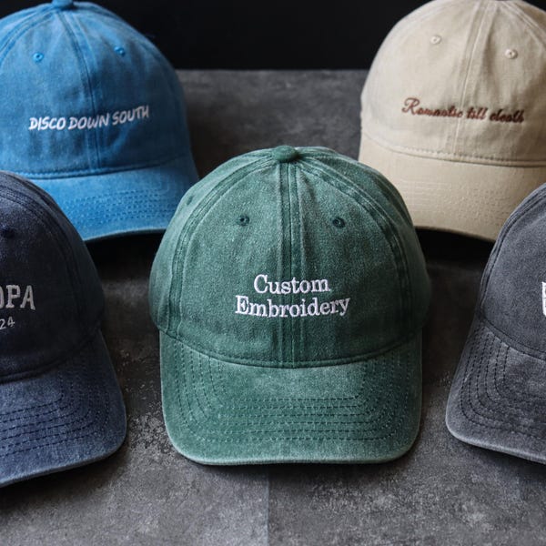 Boné unissex personalizado com bordado e texto para presente de padrinho de casamento, boné com monograma bordado à mão personalizado para presente feminino, presente para festa de negócios