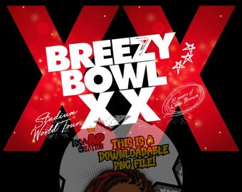 Chris Brown Breezy Bowl Concert SVG FILE!** (1 front pocket/ 2 full back)