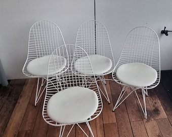 4 draadstoelen DKR « Eames » - blanc