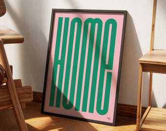 Home – Original Wall Art, Typography Poster Print