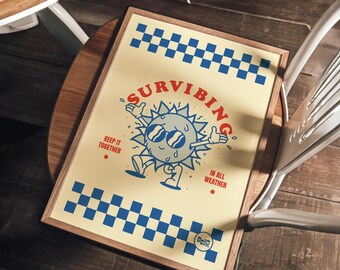 Survibing – Original Wall Art, Illustration Poster Print