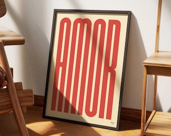 Amor – Original Wall Art, Typography Poster Print