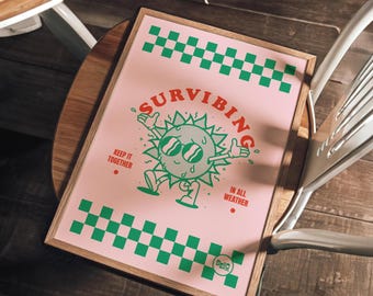 Survibing – Original Wall Art, Illustration Poster Print