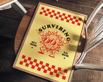 Survibing – Original Wall Art, Illustration Poster Print