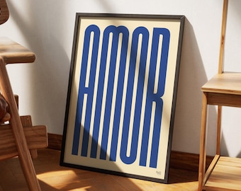 Amor – Original Wall Art, Typography Poster Print