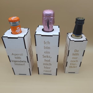Geschenkbox kleine Flaschen, laser cut file, Holzstärke 3mm, Dateien: svg, ai, dxf, lbrn, XTool, pdf