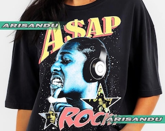 Limited asap rocky face vintage shirt , gift for women and man unisex tshirt