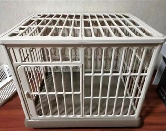 Dog cage Small dog cat cage Pet cage Domestic indoor medium-sized dog cat dog villa resin cage size：64*49*50inch
