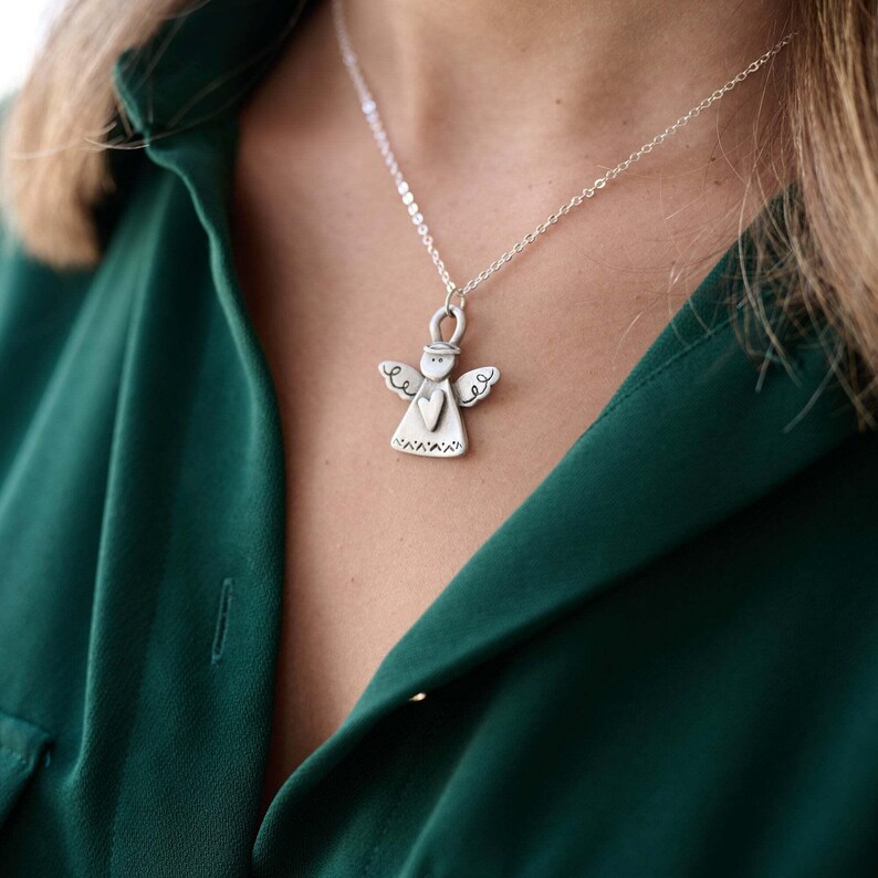Angel Of Love Pewter Necklace by Lisa Leonard Designs Holiday Charm Jewelry image 3