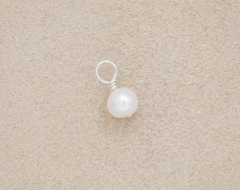 Freshwater Pearl Charm in Sterling Silver Jump Ring Accessory Add-on by Lisa Leonard Designs