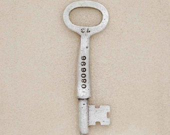 Personalized Key to My Heart Pewter Charm Engraved Keepsake Pendant by Lisa Leonard Designs