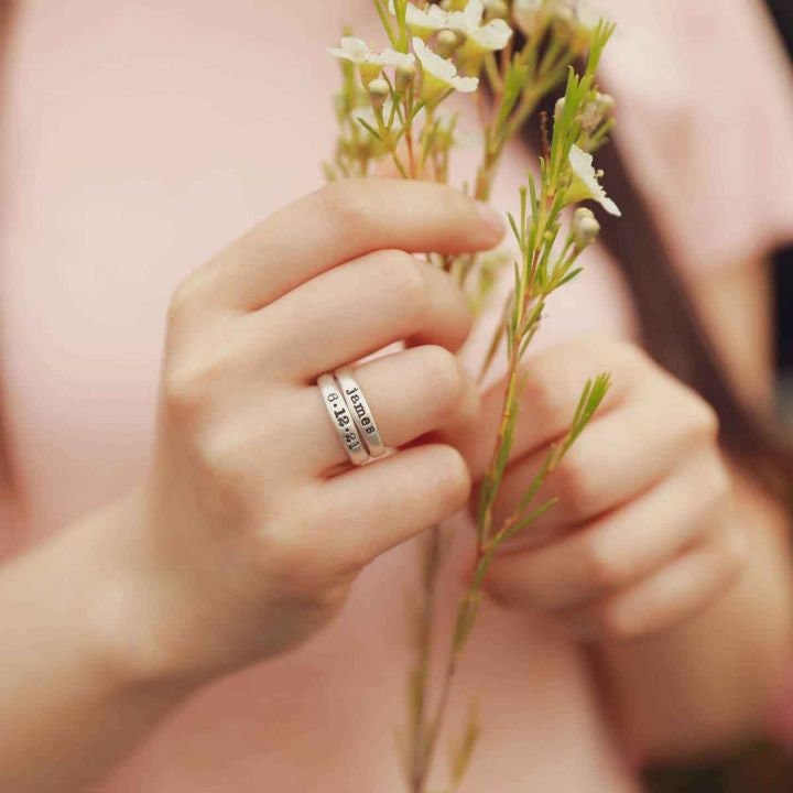 Stacking Ring Sterling Silver Personalized Name Band by Lisa Leonard ...