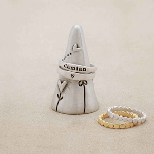 Pewter &#39;Love Is Everywhere&#39; Ring Holder – Dainty Hand-Cast Home Decor Dish, Inspirational Keepsake for Your Rings by Lisa Leonard Designs&quot;
