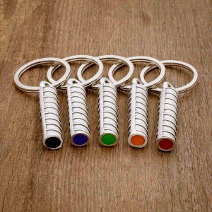 Fortify Rebar Inspired Pewter Key Ring Strength Symbol Minimalist Keychain by Lisa Leonard Designs