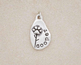 Personalized Furry Footprint Flower Charm Your Preferred Metal Paw Pendant Necklace by Lisa Leonard