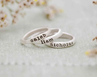 Stacking Ring Sterling Silver Personalized Name Band by Lisa Leonard Designs