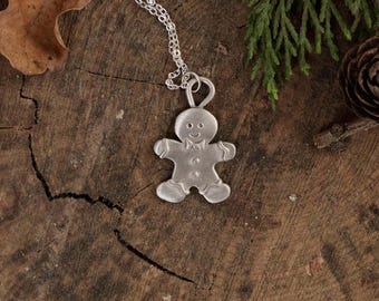 Mr. Gingerbread Pewter Necklace by Lisa Leonard Designs Pendant Christmas Jewelry