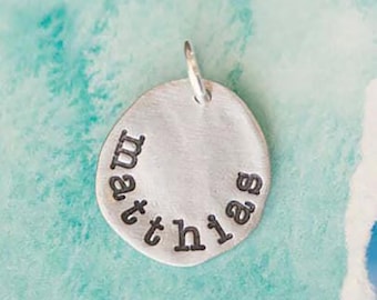 Petite Original Disc Pewter Charm Personalized Add On Jewelry by Lisa Leonard Designs