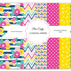 Druckbare Journal Lieferungen |  Digitale Planer Einlagen | Junk Journal | Gästebuch Dekor|Hintergrundseiten|  Journal Blätter | sofort download!