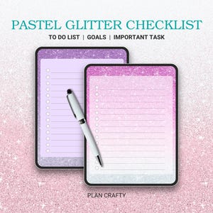 Pastell Glitter Checklist