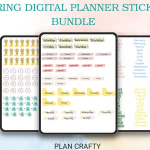 Spring Digital Planning Sticker Bundle