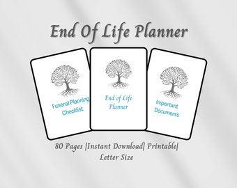 End-of-Life Planner: Funeral & Estate Planning, Final Wishes (Digital Download)