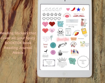 Spicy Smut Book Stickers: Booktok Kindle Stickers (Digital Download)