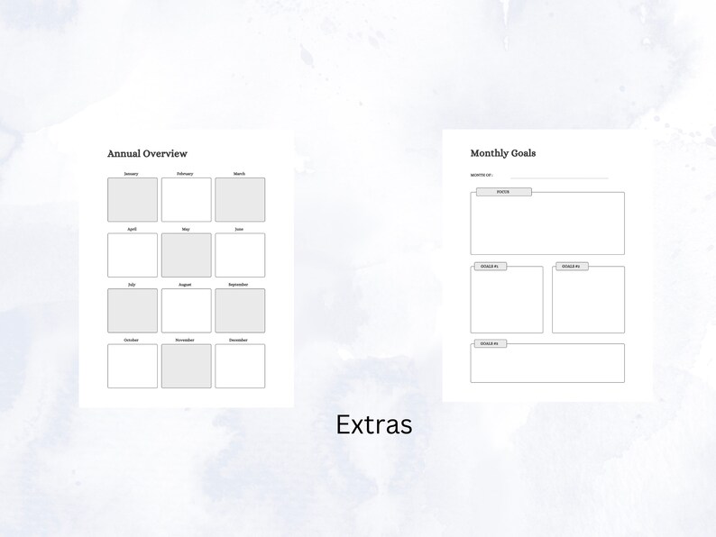 Customizable Printable Weekly & Daily Planner Set, Digital Planner With ...