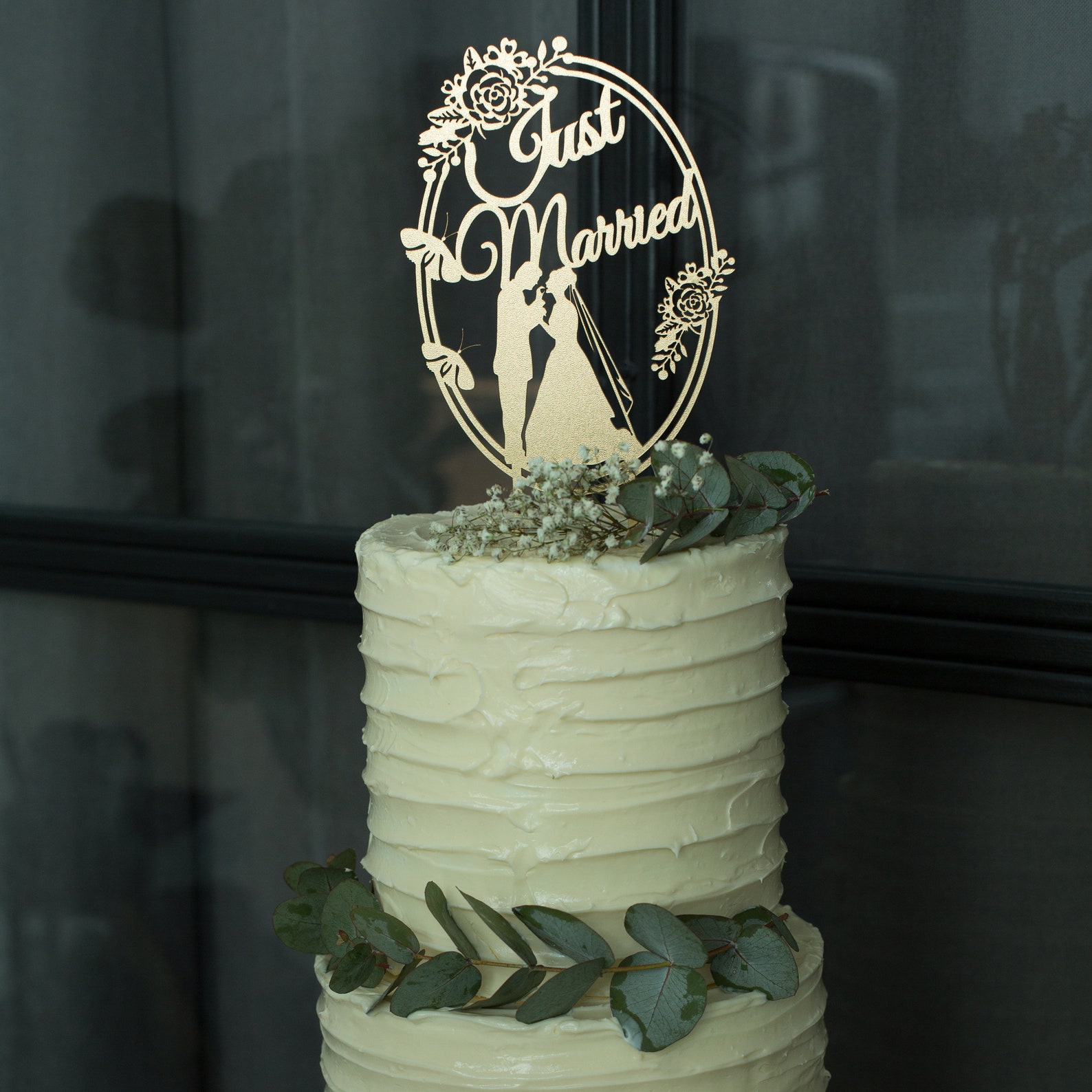 Wedding Just Married Cake Topper | A Couple of Just Married Cake Topper ...