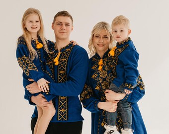 Embroidered Ukrainian Shirts, Traditional Folk Dresses, Family Matching Outfits, Festival Clothing For Women,Handmade Gift on Father's Day