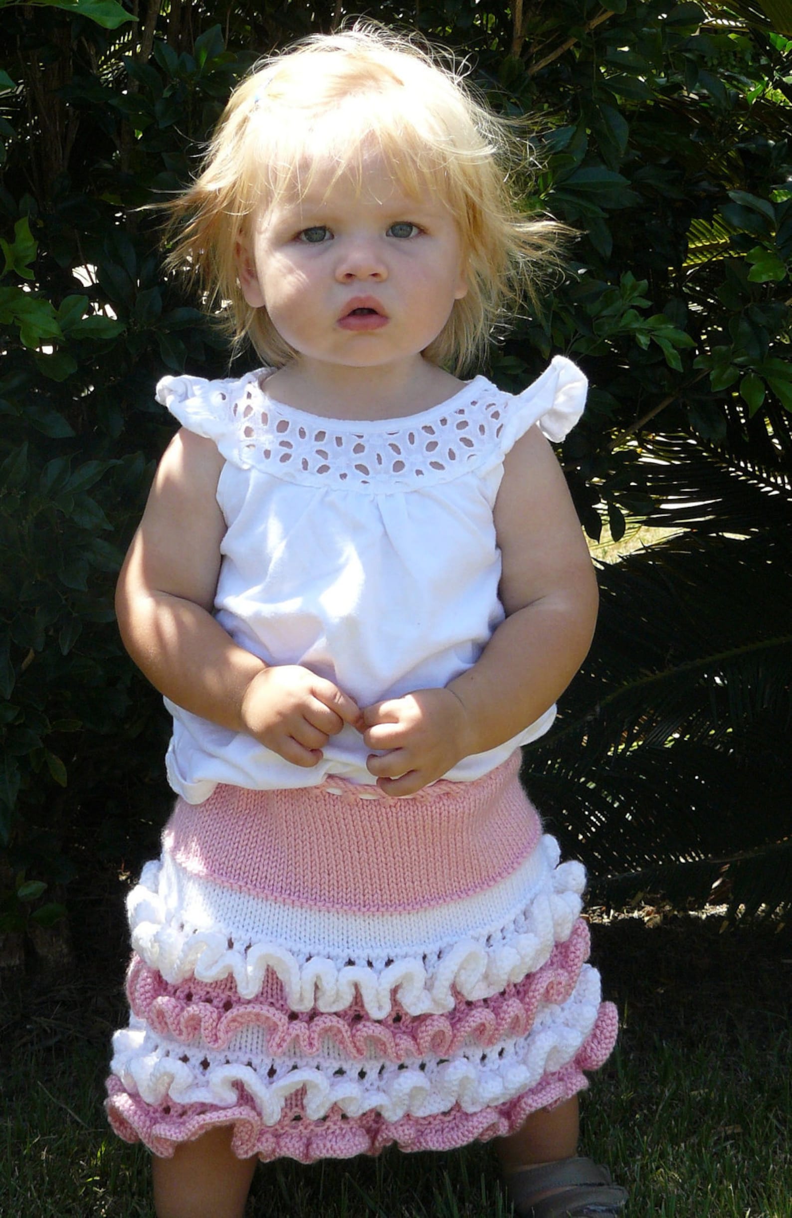 Arwen Girl's Skirt KNITTING PATTERN PDF by Christine Jones Knitting