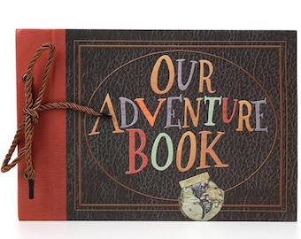 Handmade Adventure Scrapbook – Retro Travel Memory Album (10x7 inches)