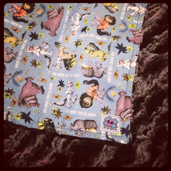 Where the wild things are baby blanket with your choice of minky Baby or Toddler Size